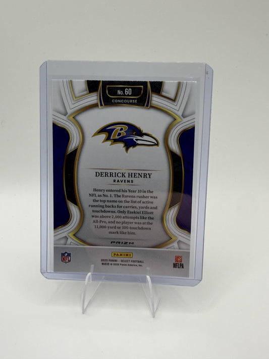 2025 Panini Select Derrick Henry Card Baltimore Ravens #60