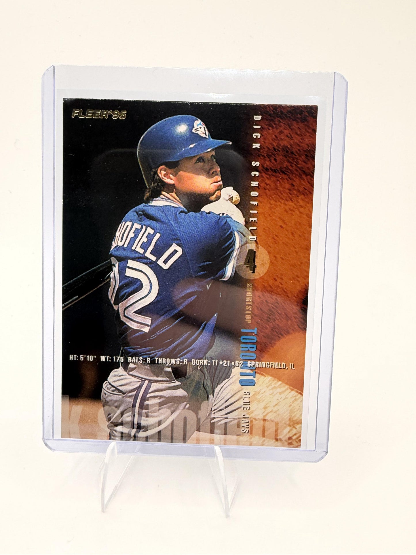 1995 Fleer Dick Schofield Card Toronto Blue Jays #103