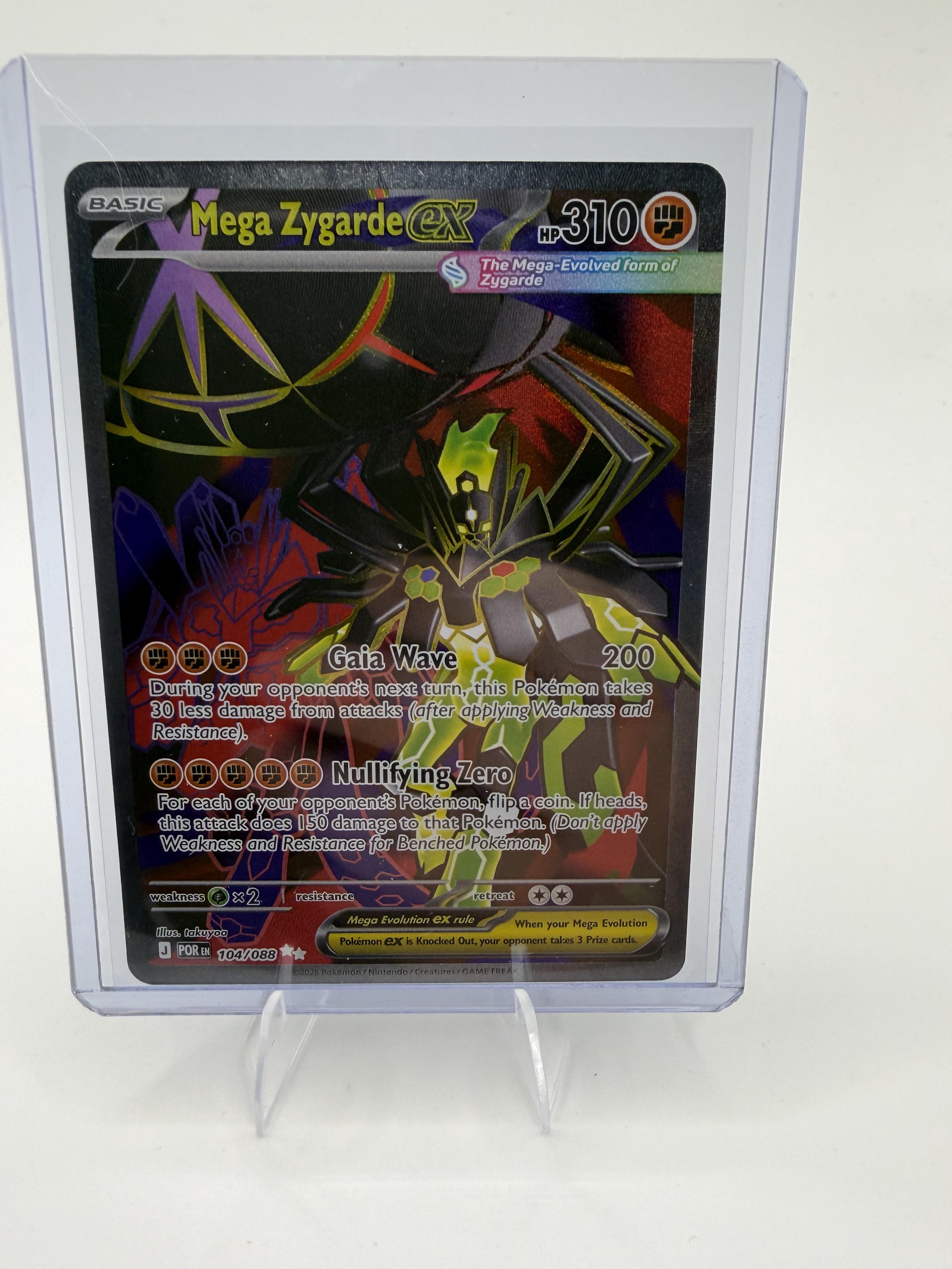 Mega Zygarde ex 104/088 Ultra Rare Full Art Perfect Order Pokemon 2026 NM/M