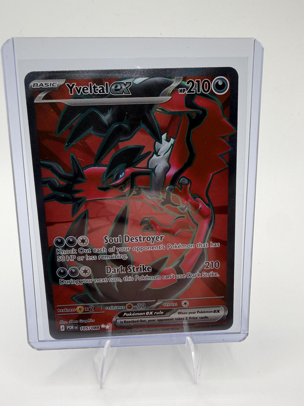 Pokemon Perfect Order Yveltal ex Card Ultra Rare,Holo #105/088