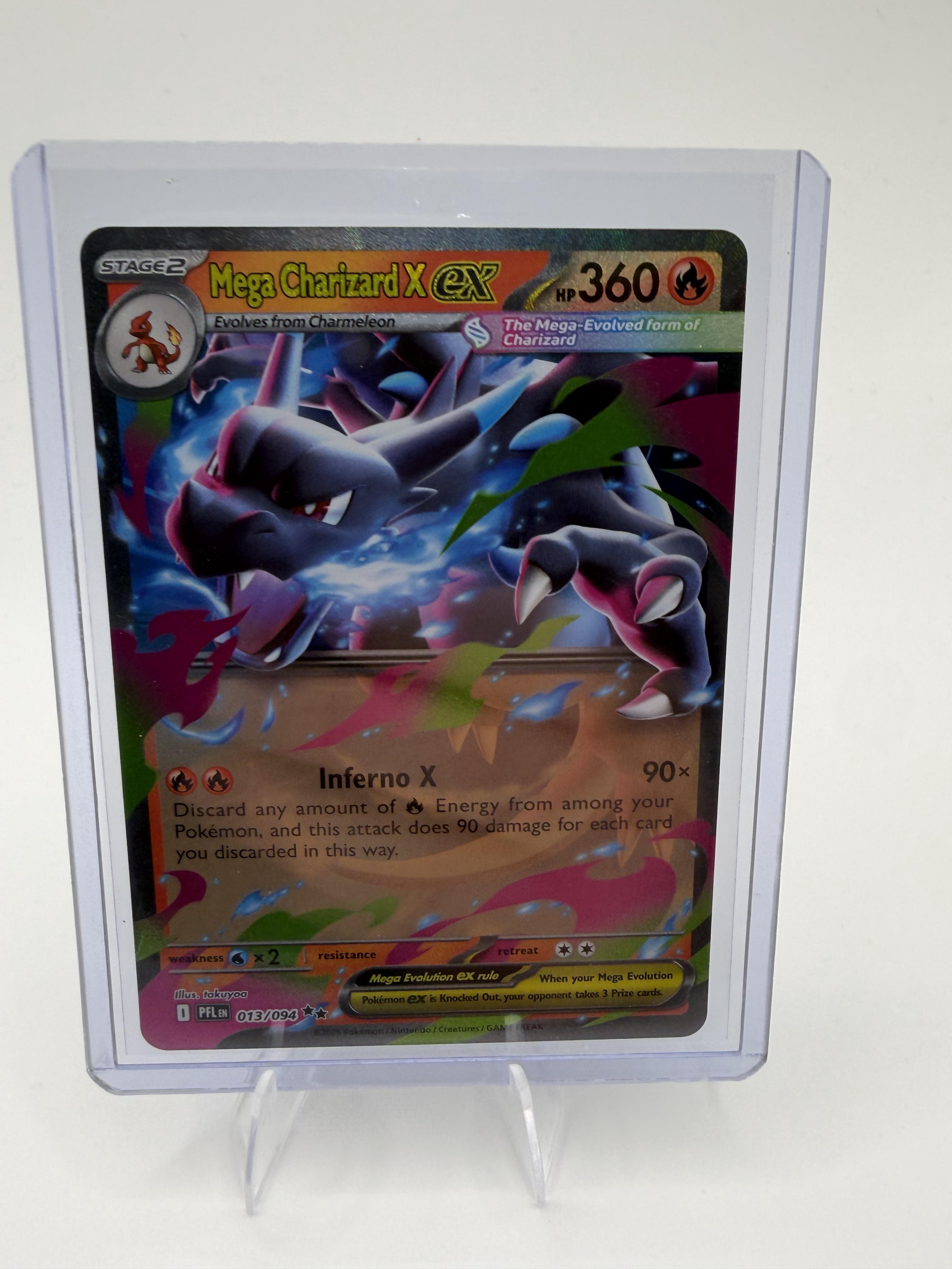 Mega Charizard X ex 013/094 Double Rare Phantasmal Flames Pokemon 2025 NM/M
