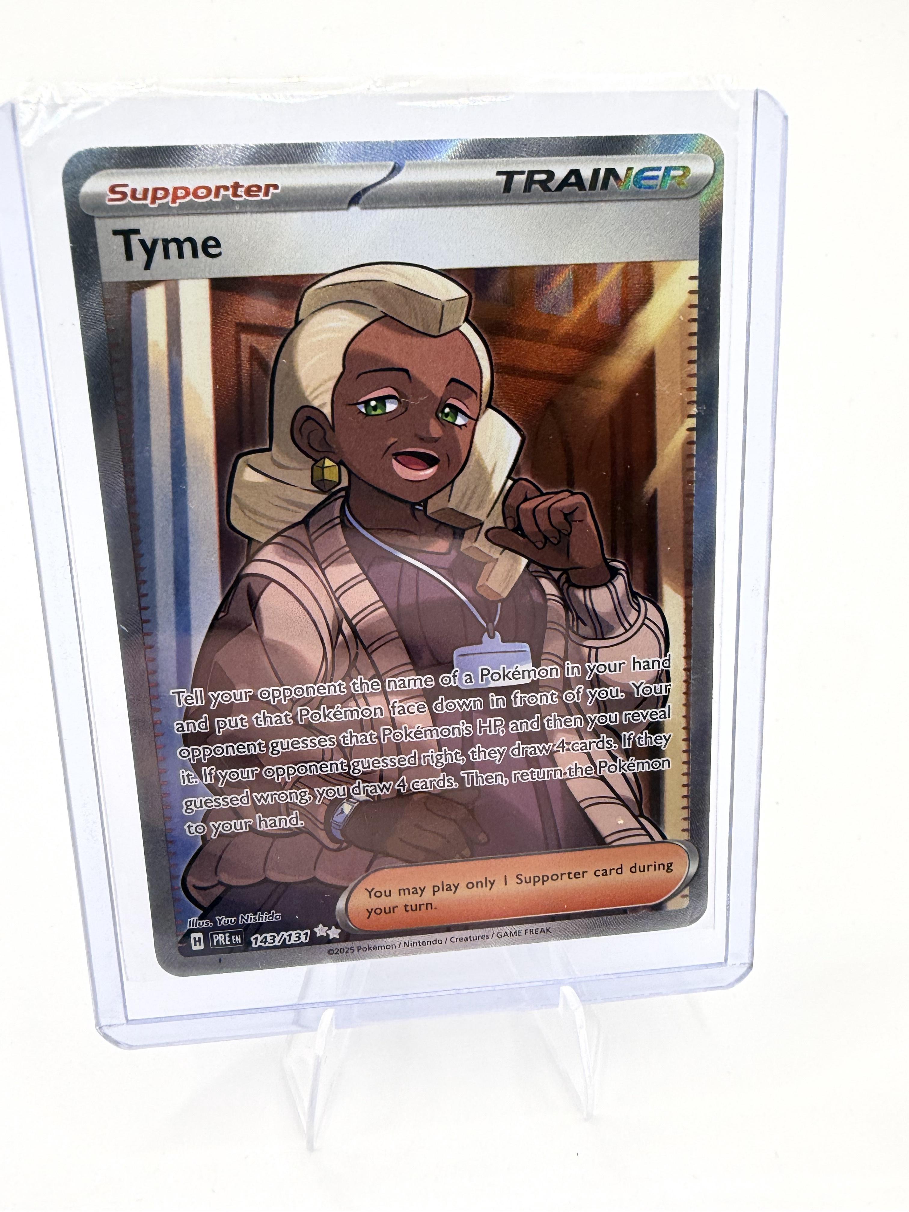 Pokemon Prismatic Evolutions Tyme Card Ultra Rare,Holo #143/131