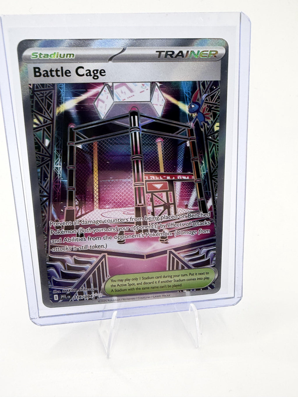 Battle Cage 116/094 Ultra Rare Stadium Phantasmal Flames Pokemon  Full Art