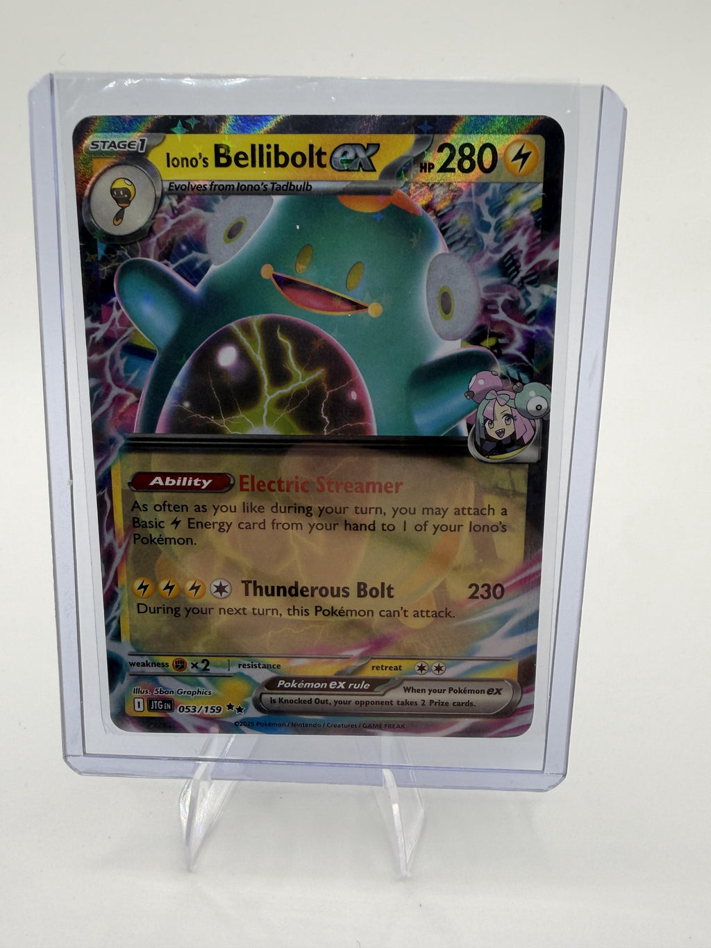 Iono's Bellibolt ex 053/159 Double Rare Pokemon Journey Together 2025 NM/M