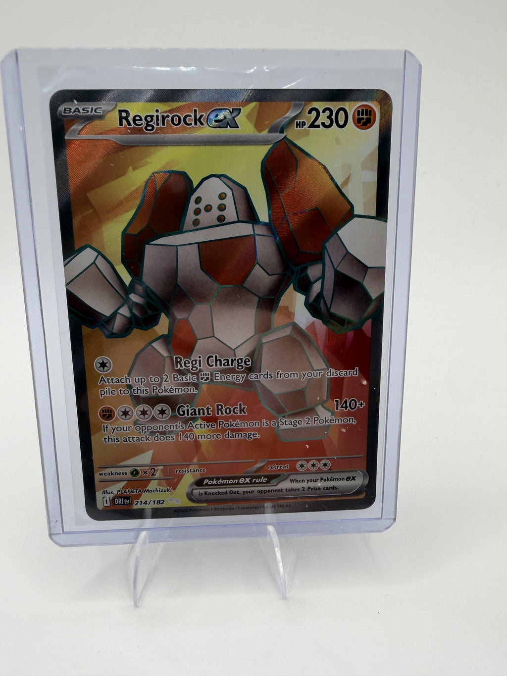 Pokemon Destined Rivals Regirock ex Card Ultra Rare,Holo #214/182