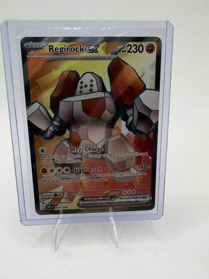 Pokemon Destined Rivals Regirock ex Card Ultra Rare,Holo #214/182
