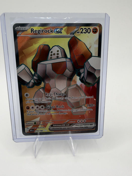 Pokemon Destined Rivals Regirock ex Card Ultra Rare,Holo #214/182