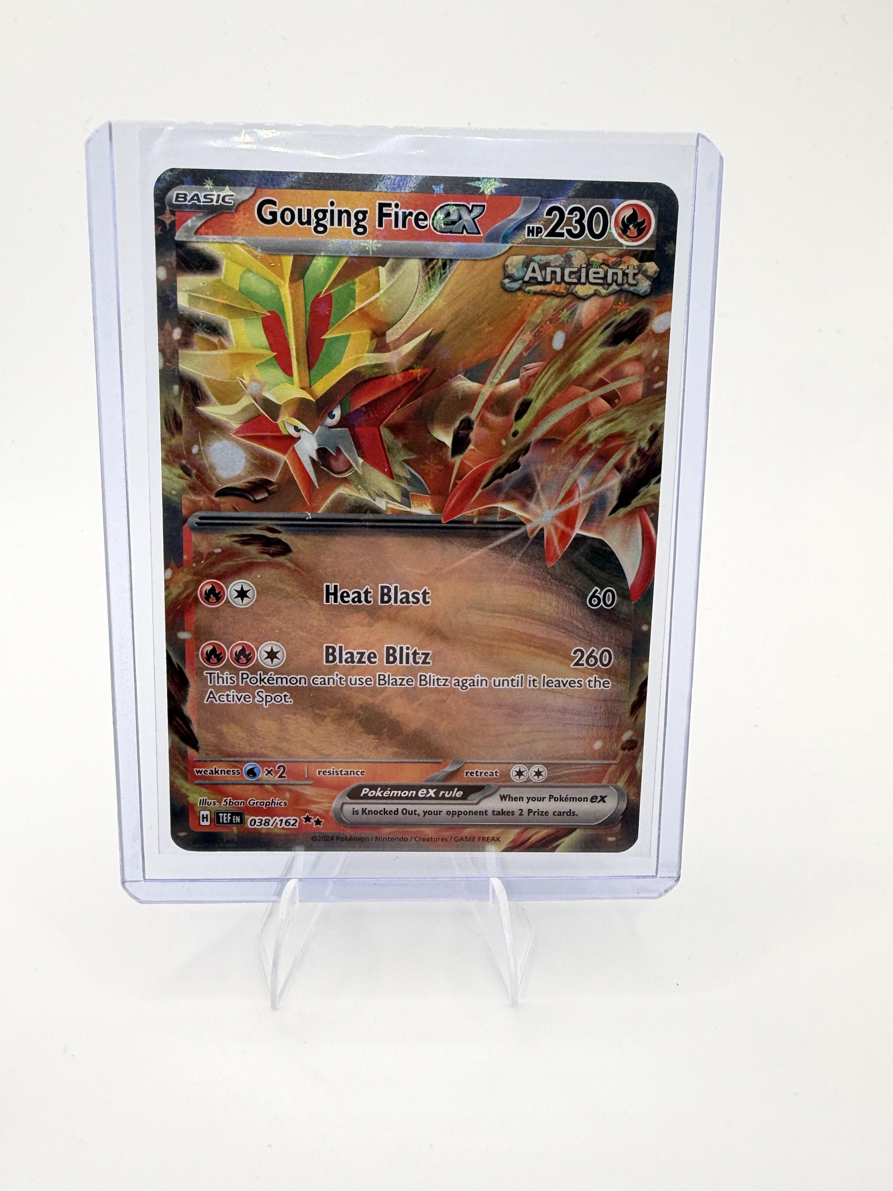 Gouging Fire ex 038/162 Double Rare Temporal Forces Pokemon 2024 NM Ancient