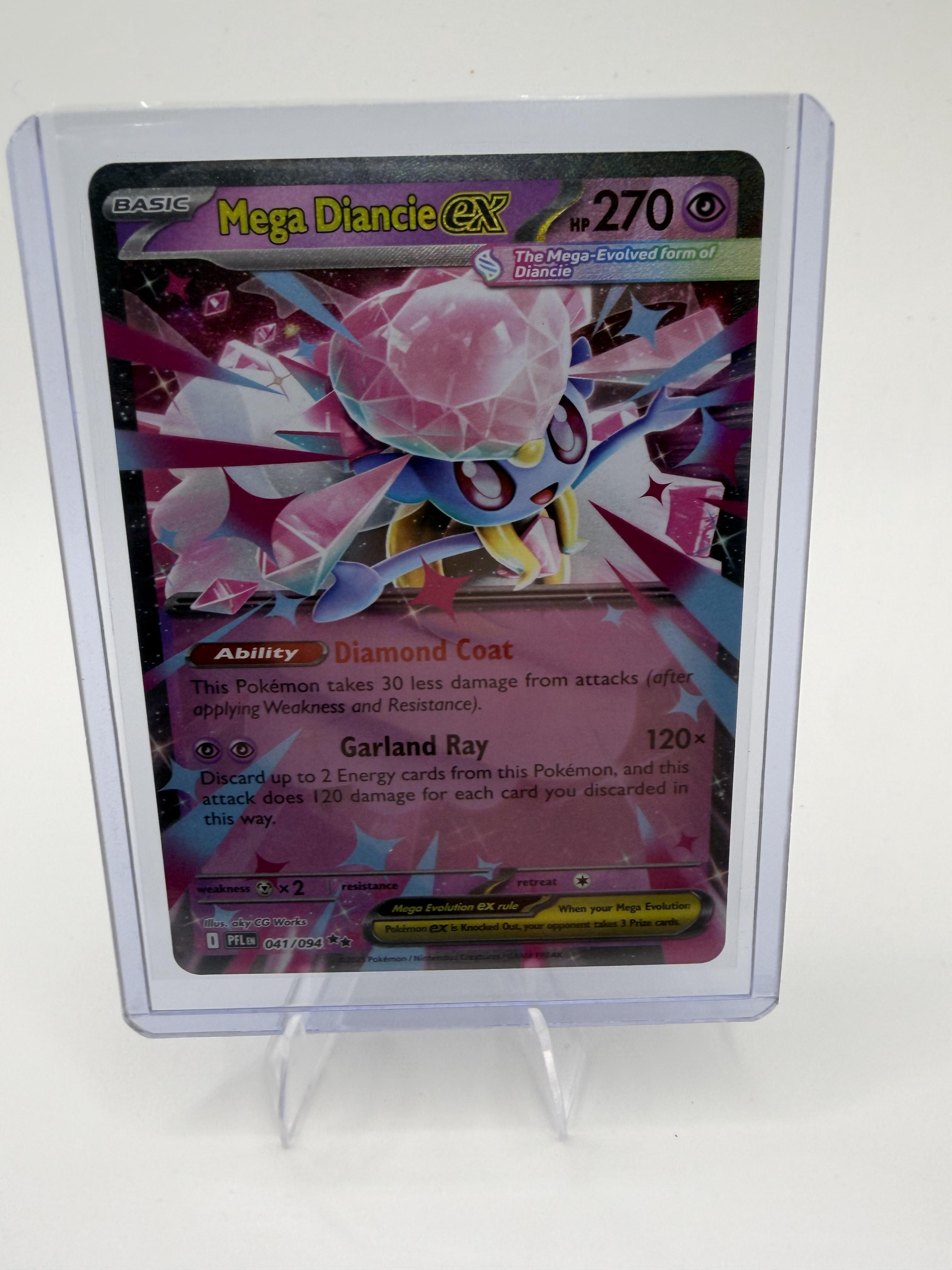 Pokemon Phantasmal Flames Mega Diancie ex Card Holo #041/094