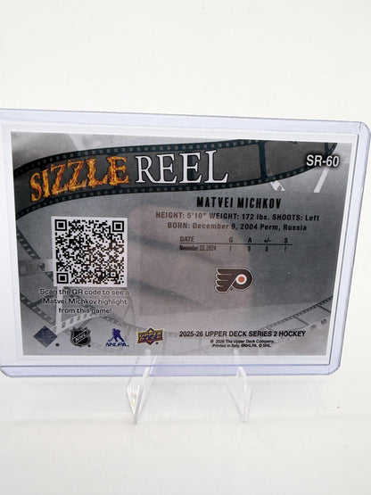 2025-26 Upper Deck Matvei Michkov Card Sizzle Reel Philadelphia Flyers #SR-60