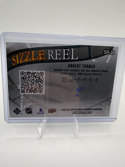 Robert Thomas 2025-26 Upper Deck Sizzle Reel #SR-38 St. Louis Blues C NM/M