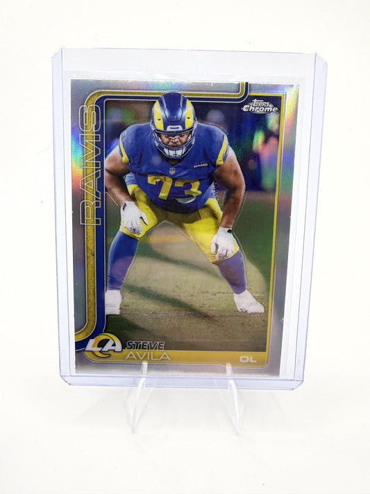 2025 Topps Chrome - Refractor Steve Avila Card Los Angeles Rams #170