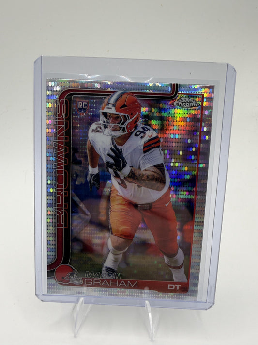 2025 Topps Chrome - Pulsar Refractor Mason Graham Card RC Cleveland Browns #302