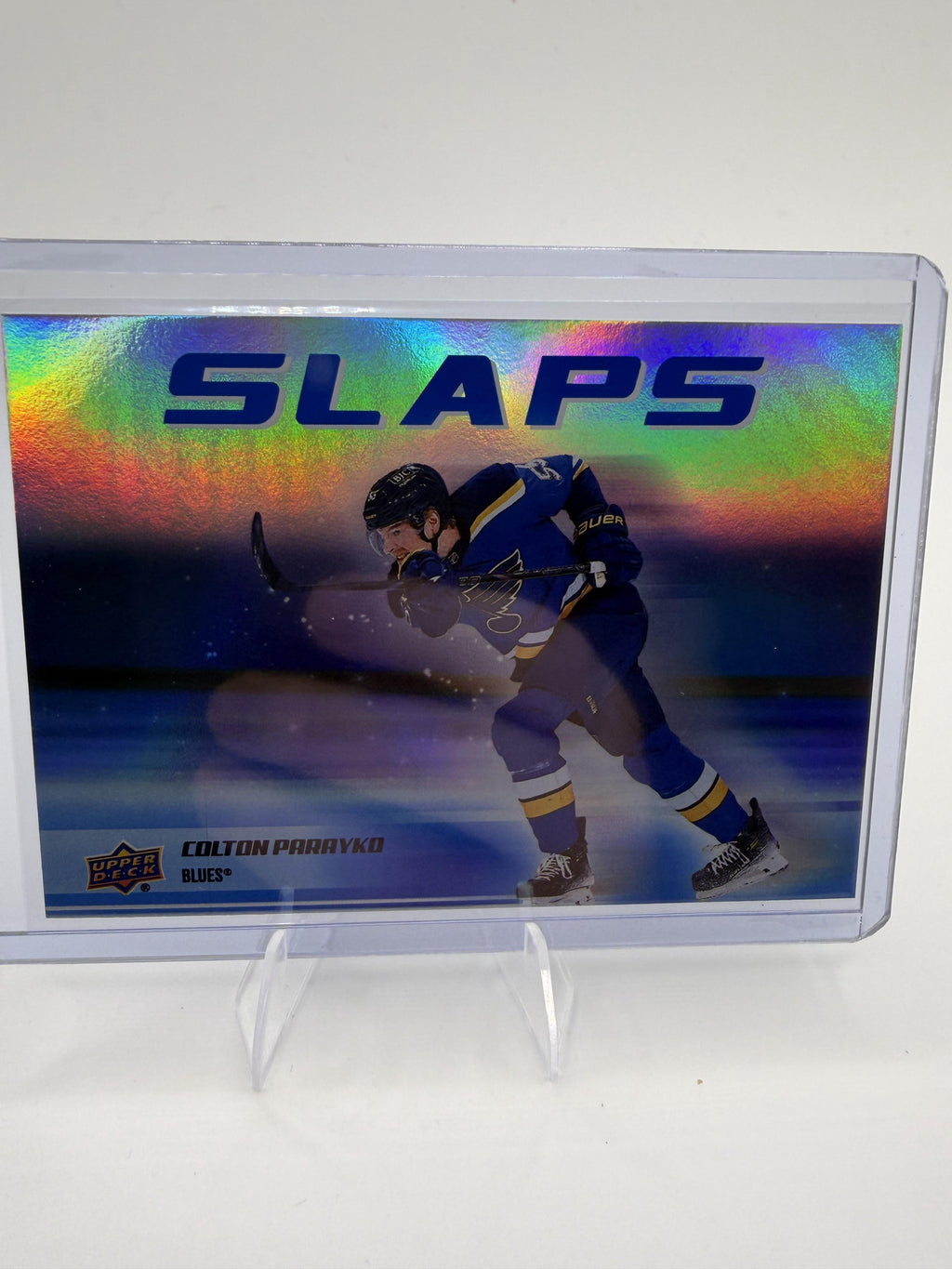 2025-26 Upper Deck Colton Parayko Card Slaps St. Louis Blues #SL-15