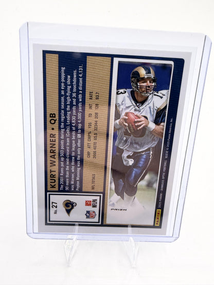 2025 Donruss Optic Kurt Warner Card Holo St. Louis Rams #27