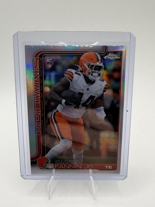 2025 Topps Chrome - Topps Refractor Harold Fannin Jr. Card RC Cleveland