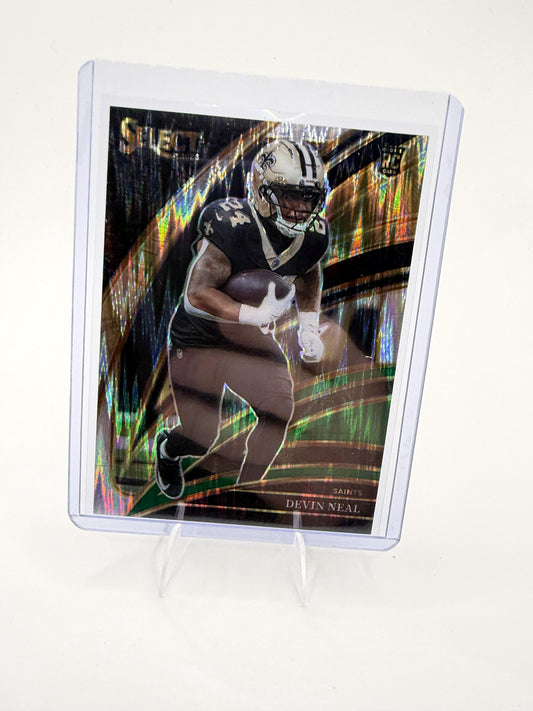 2025 Panini Select Devin Neal Card Black and Gold Prizm Shock  Saints