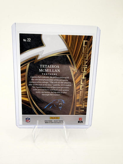 2025 Panini Select Tetairoa McMillan Card Turbocharged Carolina Panthers #22