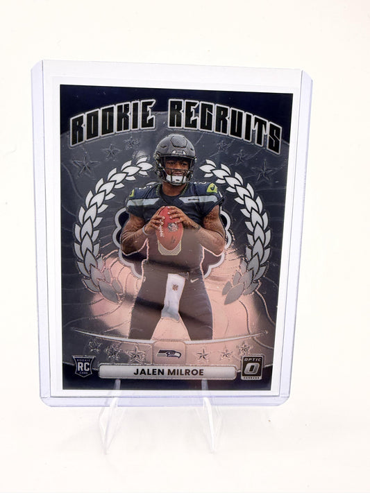 2025 Donruss Optic Jalen Milroe Card Rookie Recruits Seattle Seahawks #16
