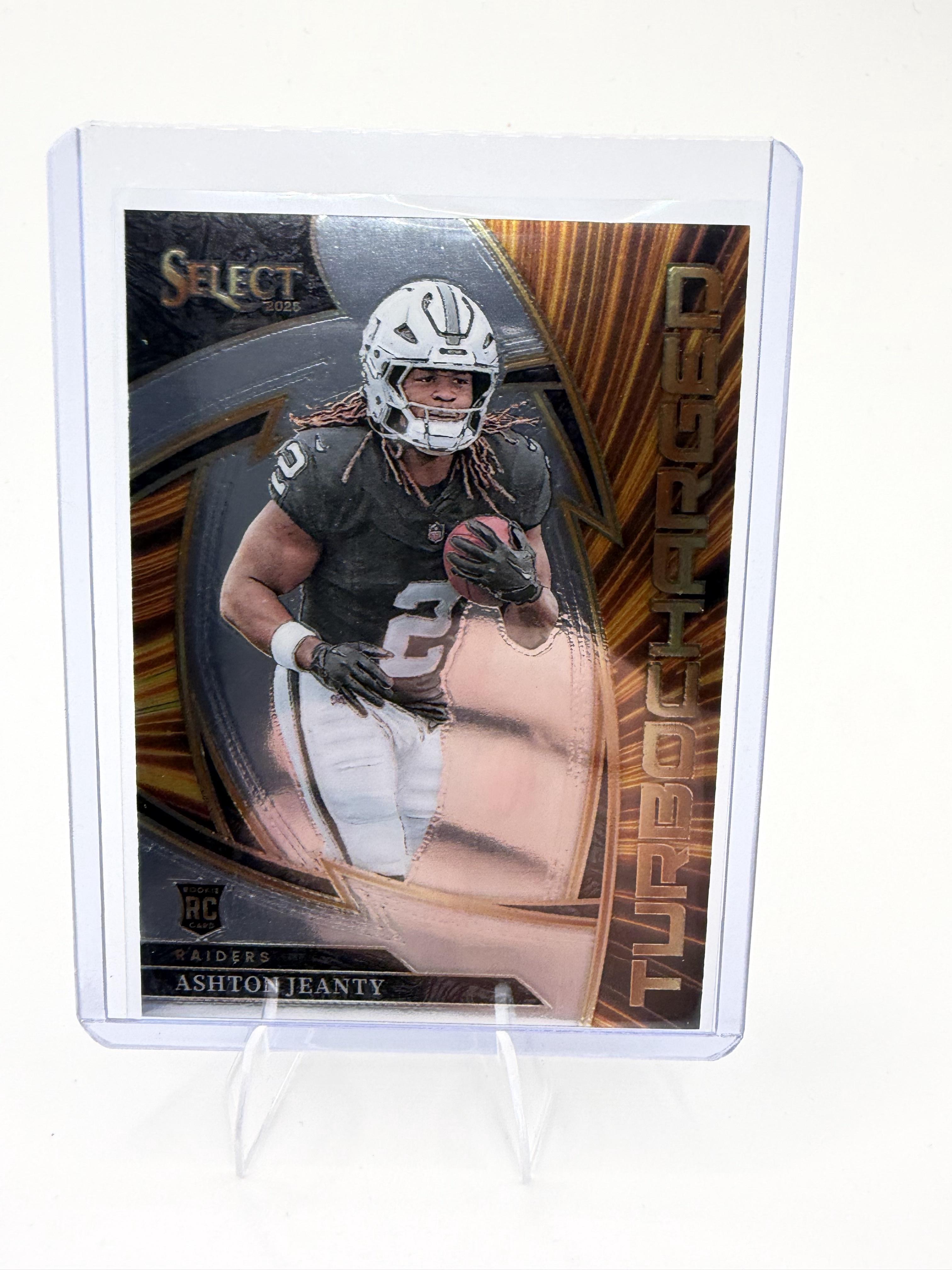 2025 Panini Select Ashton Jeanty Card Turbocharged Las Vegas Raiders #10