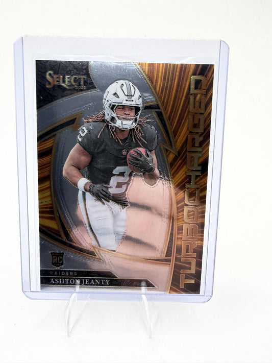 2025 Panini Select Ashton Jeanty Card Turbocharged Las Vegas Raiders #10