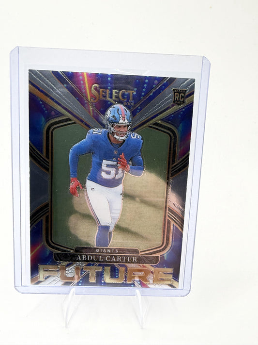 2025 Panini Select Abdul Carter Card Select Future New York Giants #18