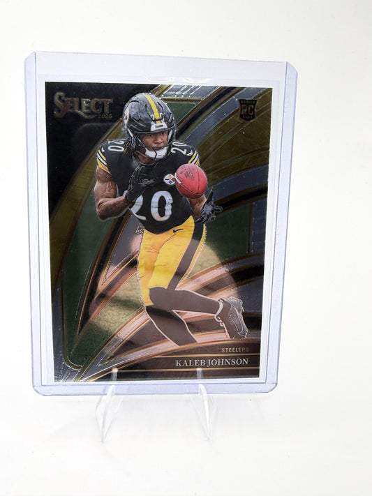 2025 Panini Select Kaleb Johnson Card Pittsburgh Steelers #252