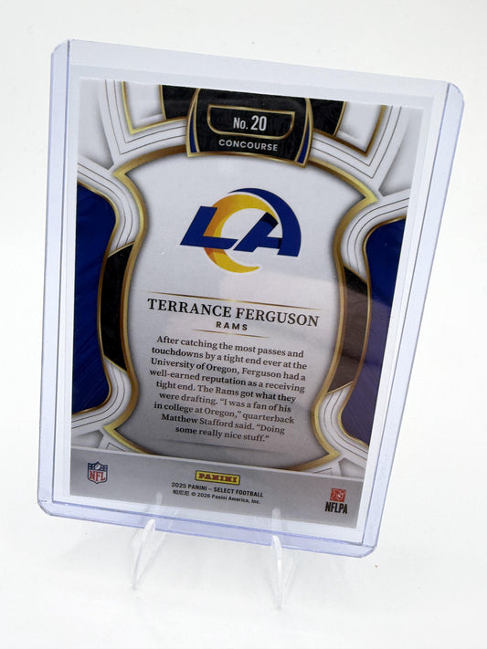 2025 Panini Select Terrance Ferguson Card RC Los Angeles Rams #20