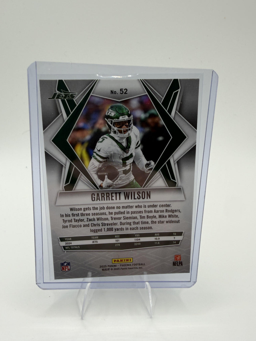 2025 Panini Phoenix Garrett Wilson Card  Prizm  New York Jets #52
