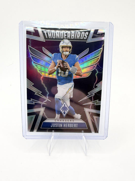 2025 Panini Phoenix Justin Herbert Card Thunderbirds Silver Hyper Prizm