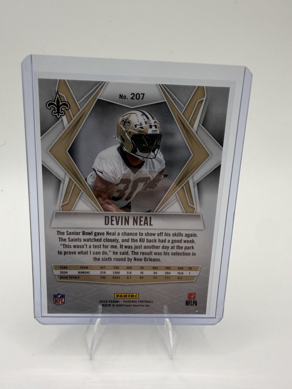 2025 Panini Phoenix Devin Neal Card Prizm RC  Saints #207