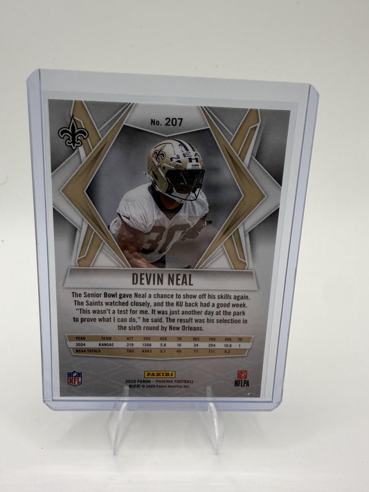 2025 Panini Phoenix Devin Neal Card Prizm RC  Saints #207