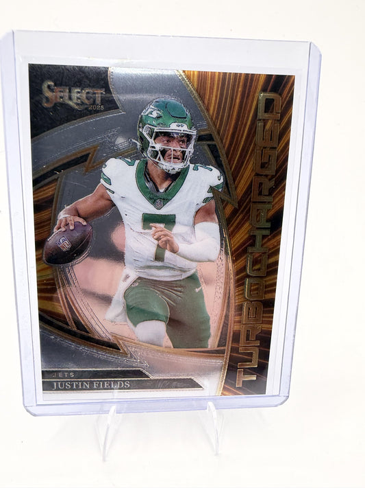 2025 Panini Select Justin Fields Card Turbocharged New York Jets #5