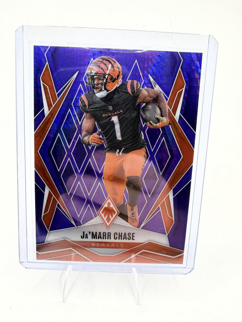 2025 Panini Phoenix Ja'Marr Chase Card Purple Hyper Prizm SN Cincinnati #/249