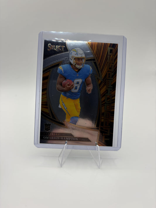 Omarion Hampton 2025 Panini Select Turbocharged #25 Chargers RC Rookie NM/M