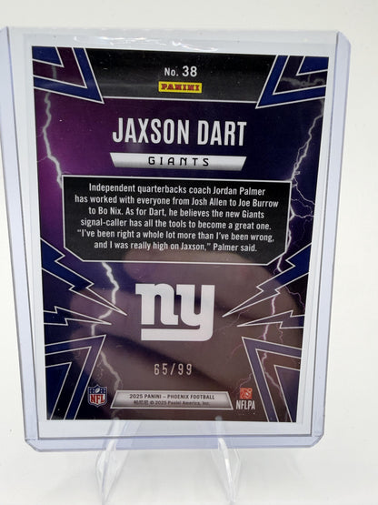 2025 Panini Phoenix #38 Jaxson Dart Thunderbirds Green Prizm #/99