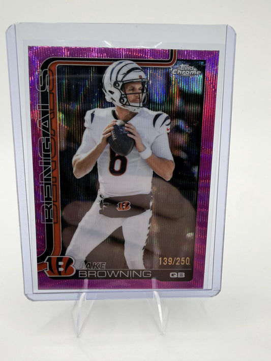 2025 TOPPS CHROME 63 JAKE BROWNING PINK REFRACTOR / 250 Bangels
