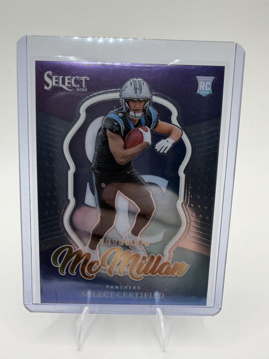 2025 Panini Select Tetairoa McMillan Card Select Certified Rookies Carolina