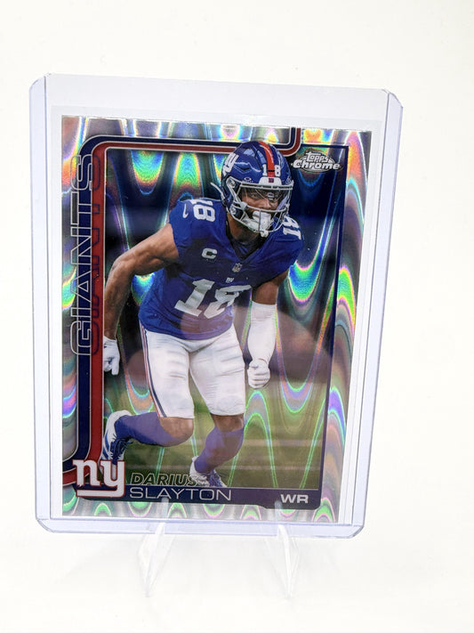 2025 Topps Chrome - Ray Wave Refractor Darius Slayton Card New York Giants #226