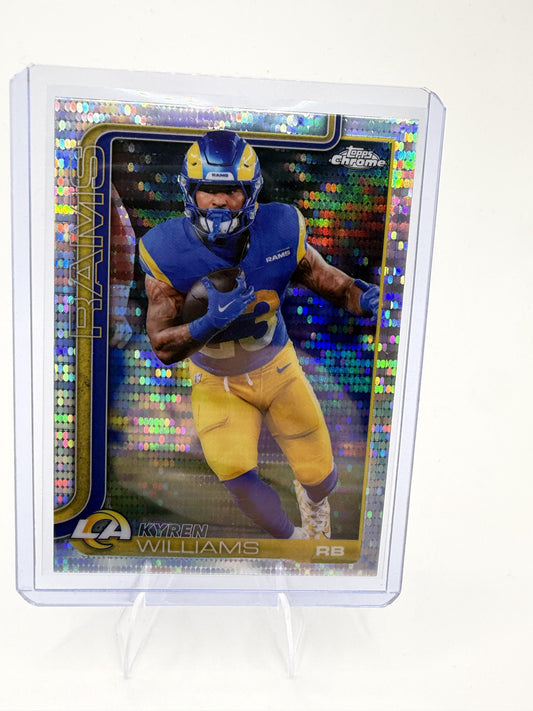 2025 Topps Chrome - Pulsar Refractor Kyren Williams Card Los Angeles Rams #168