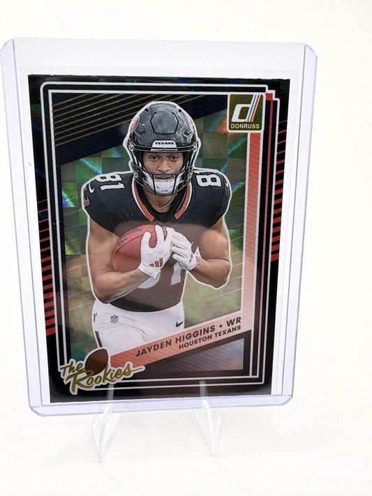 ayden Higgins 2025 Donruss The Rookies #11 Houston Texans RC Rookie NM/M