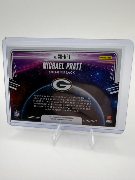 2024 Panini Absolute Michael Pratt Card Star Gazing Green Bay Packers #SG-MPT