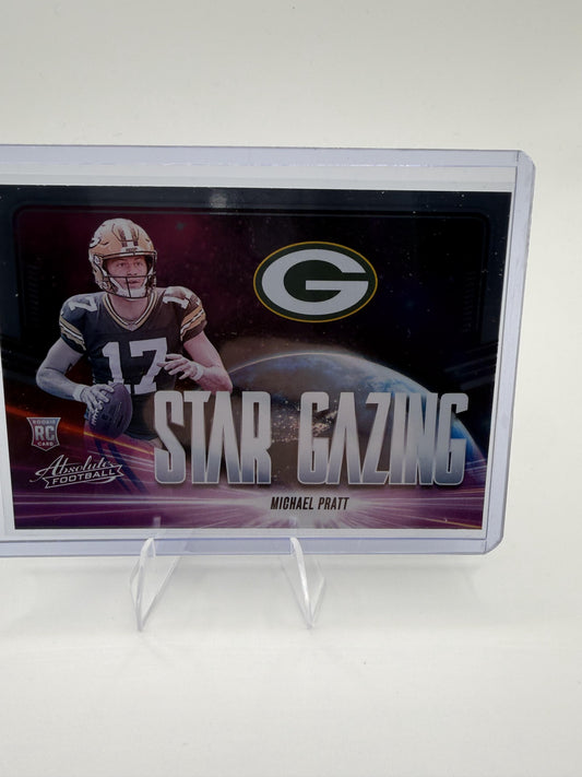 2024 Panini Absolute Michael Pratt Card Star Gazing Green Bay Packers #SG-MPT