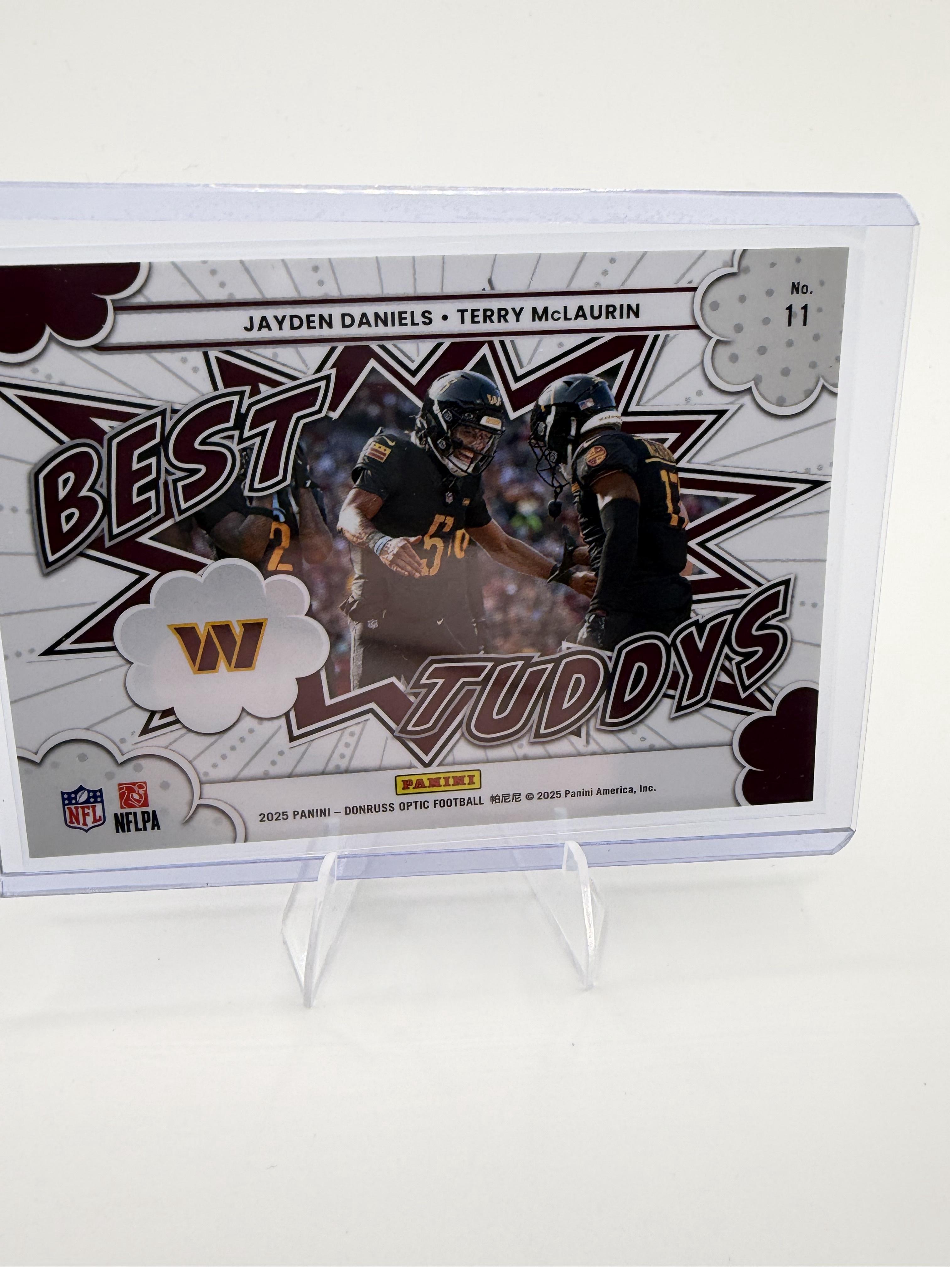 2025 Donruss Optic Jayden Daniels/Terry McLaurin Card Best Tuddys Washington