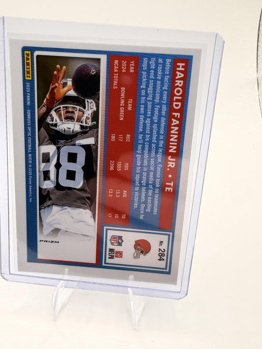 2025 Donruss Optic Harold Fannin Jr. Card Holo RC Cleveland Browns #284