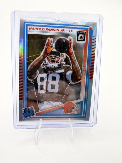 2025 Donruss Optic Harold Fannin Jr. Card Holo RC Cleveland Browns #284