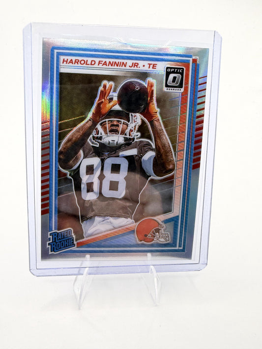 2025 Donruss Optic Harold Fannin Jr. Card Holo RC Cleveland Browns #284