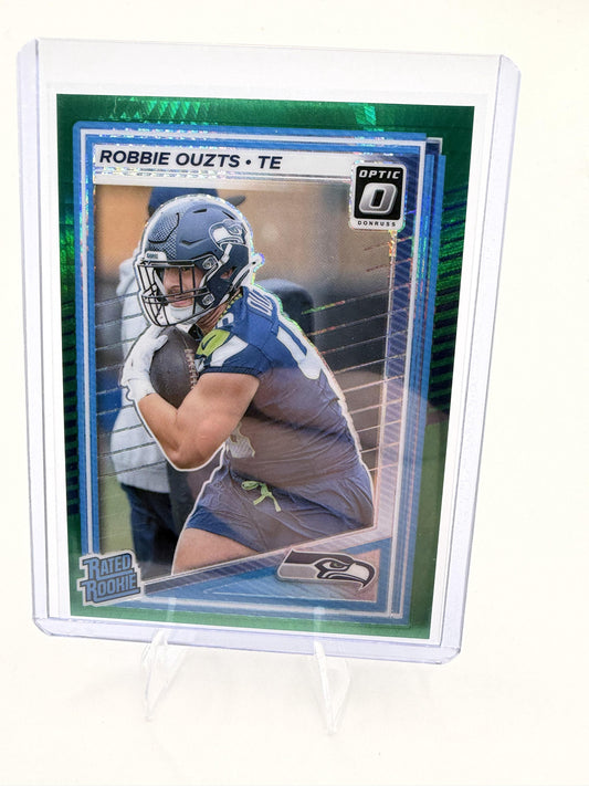 2025 Donruss Optic Robbie Ouzts Card Green,RC Seattle Seahawks #264