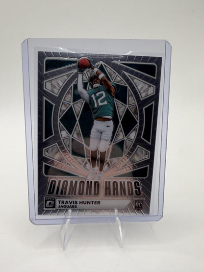 2025 Donruss Optic Travis Hunter Card Diamond Hands Jacksonville Jaguars #1