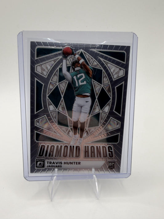 2025 Donruss Optic Travis Hunter Card Diamond Hands Jacksonville Jaguars #1